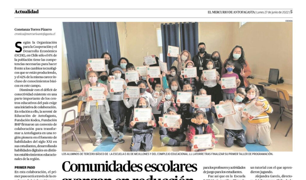 Comunidades escolares avanzan en reducción de la brecha digital