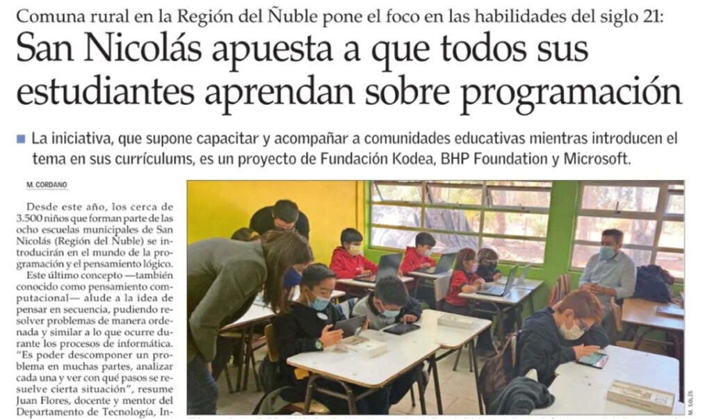 San Nicolás apuesta a que todos sus estudiantes aprendan sobre programación